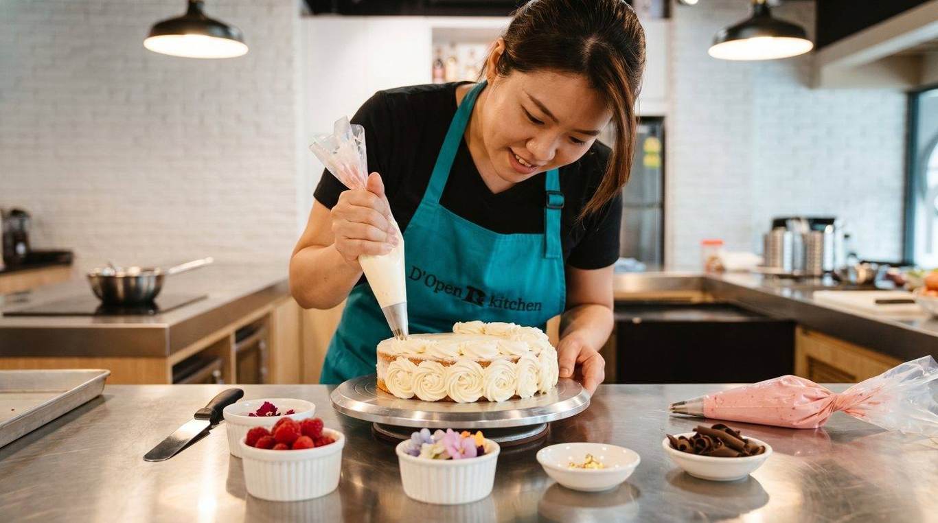 Sweet Genius baking team building workshop in Singapore