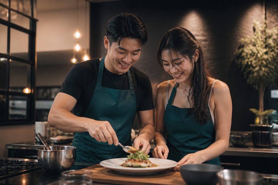 Romantic date night cooking class