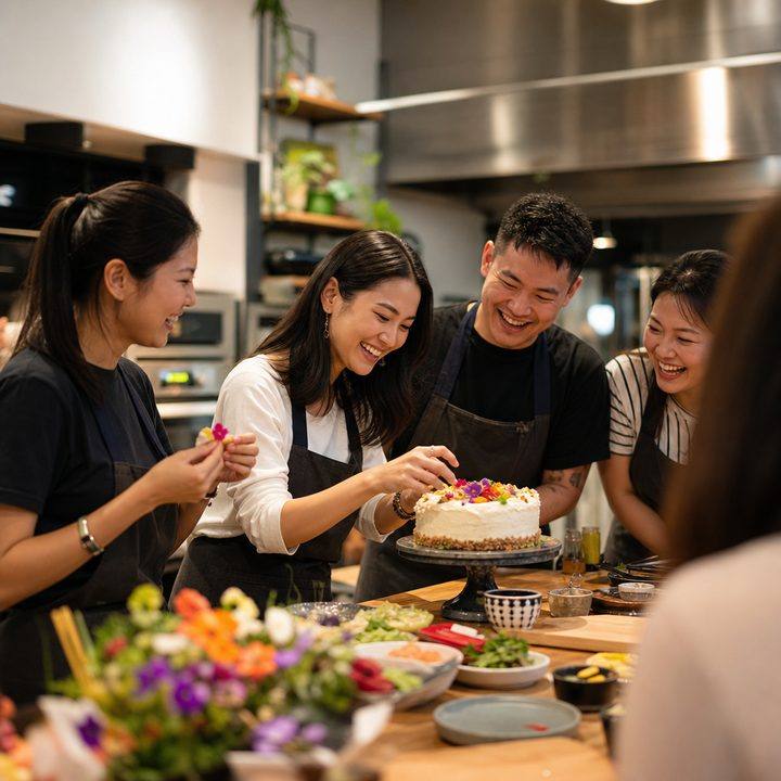 Private cooking party celebration at D'Open Kitchen
