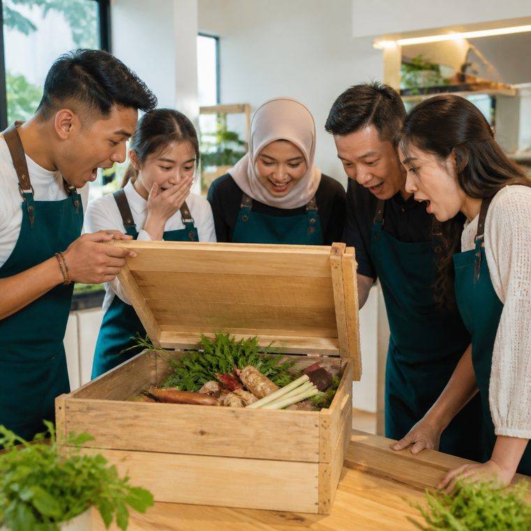 Mystery Box cooking activity in Singapore