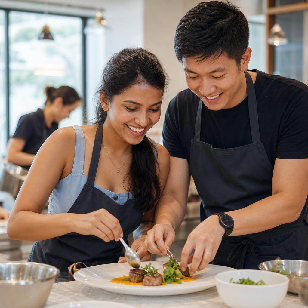 Anniversary Tasting Menu cooking activity in Singapore