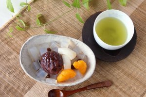 Anmitsu Japanese Wagashi Dessert