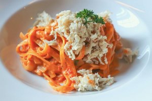 Crab Tagliatelle Italian Style Crab Meat Pasta Recipe