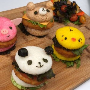 Cute Rice Burger Bento Making Workshop at D'Open Kitchen