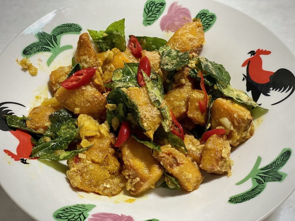 Salted Egg Pumpkin Recipe Made During Cooking Team Building Class