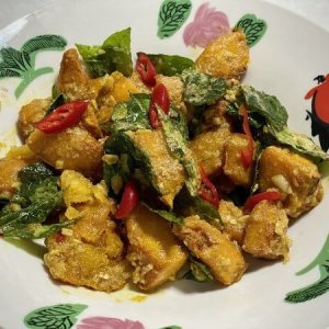 Salted Egg Pumpkin Recipe Made During Cooking Team Building Class