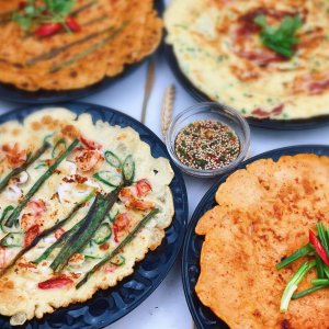 Korean Pancake (Haemul Pajeon) Made During D'Open Kitchen Cooking Class