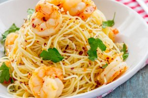 Shrimp Scampi Italian Pasta Dish