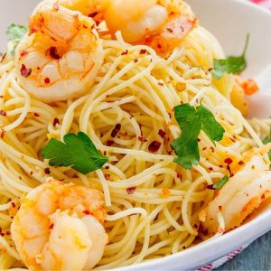 Shrimp Scampi Italian Pasta Dish