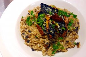 Truffle Risotto garnished for food recipe