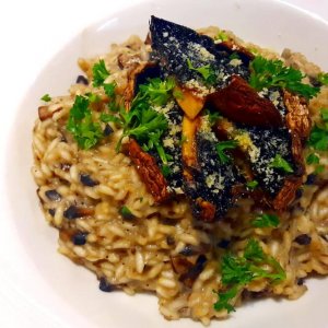 Truffle Risotto garnished for food recipe