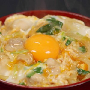 Japanese oyakodon made during a cooking class in singapore