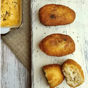 Portobello Croquettes with garlic aioli