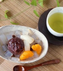 Anmitsu Japanese Wagashi Dessert