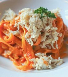 Crab Tagliatelle Italian Style Crab Meat Pasta Recipe