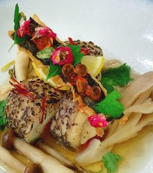 Fish Roll in Dashi Consomme