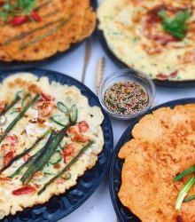 Korean Pancake (Haemul Pajeon) Made During D'Open Kitchen Cooking Class