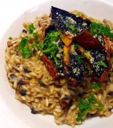 Truffle Risotto garnished for food recipe