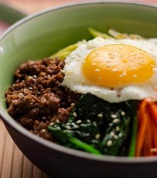Korean Bibimbap Made During D'Open Kitchen Cooking Teambuilding Class